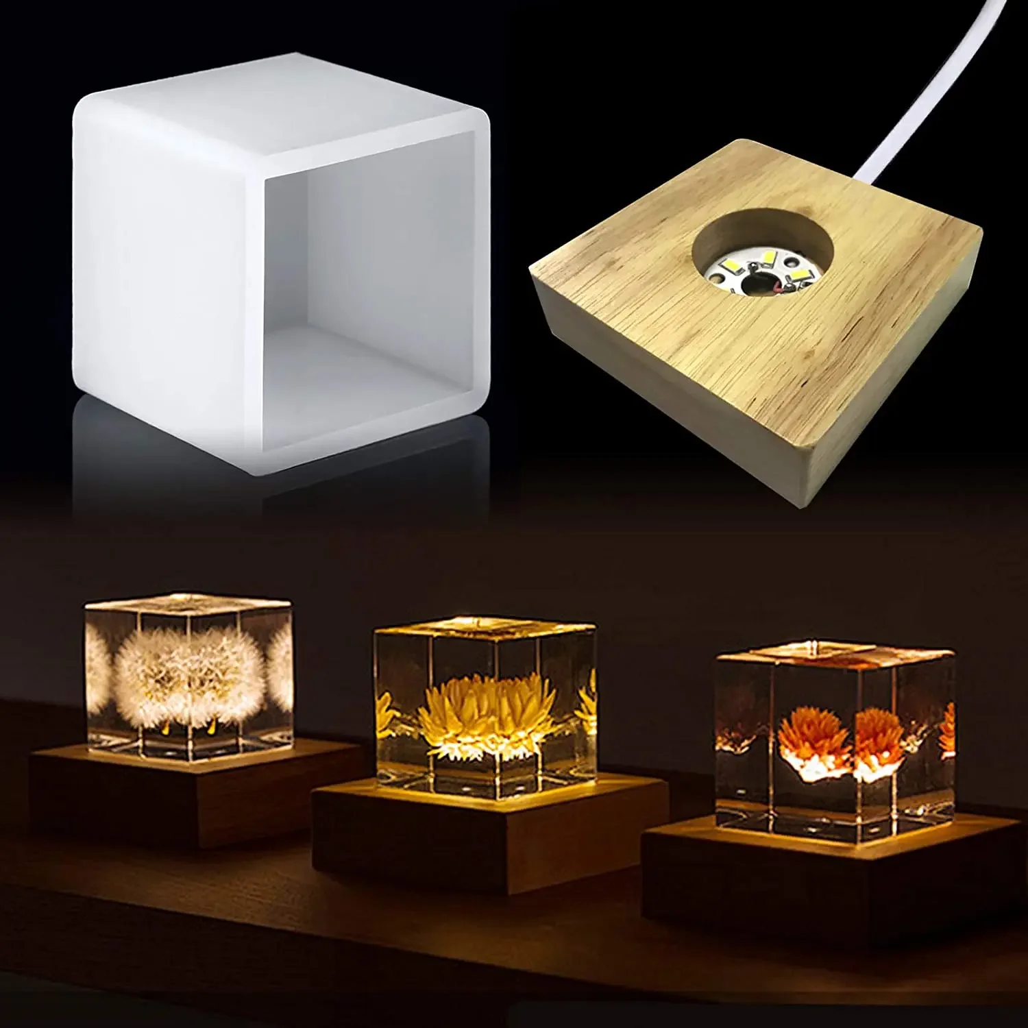 Woodworking Resin - Kwadratowa lekka forma żywiczna, formy silikonowe
